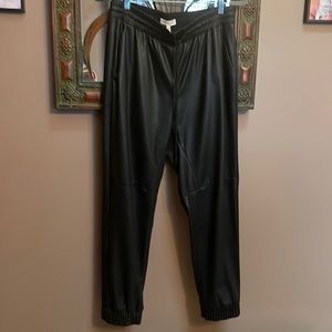 Rebecca Taylor Fux Leather Joggers